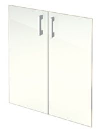 Комплект стеклянных дверей для широкого шкафа